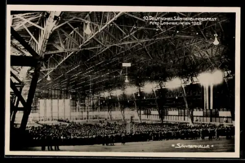 AK Wien, X. Deutsches Sängerbundesfest 1928, Sängerhalle, Innenansicht