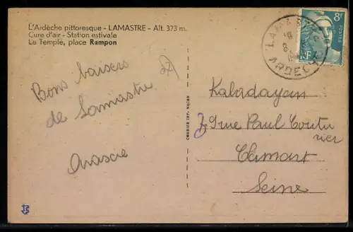 AK Lamastre, Tempel und Place Rambon