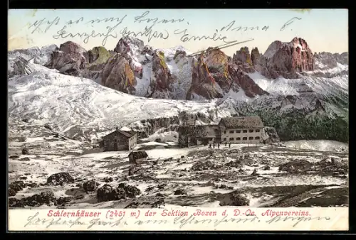 AK Schlernhäuser, Berghütten d. Sektion Bozen d. D. & Oe. Alpenvereins