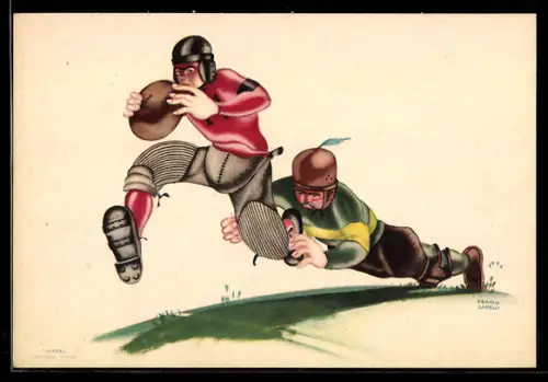 Künstler-AK Turin, Akademische Internationale Spiele 1933, Rugby