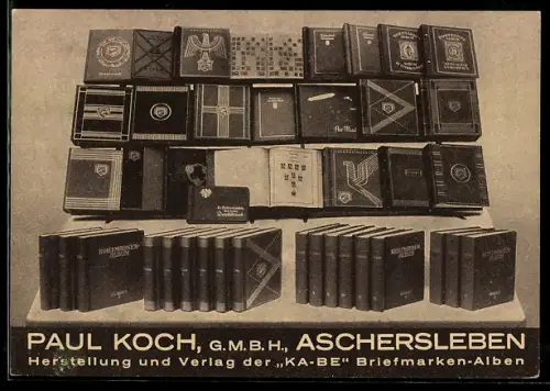 AK Aschersleben, Paul Koch GmbH, Herstellung Verlag der KA-BE Brifmarkenalben