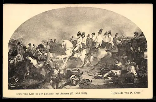 AK Erzherzog Karl in der Schlacht bei Aspern 1809