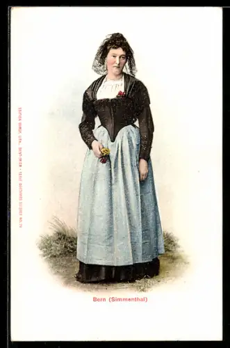 AK Bern, Simmenthal, Schweizerin in Tracht