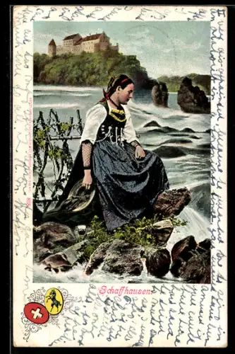 AK Schaffhausen, Mädchen in Tracht