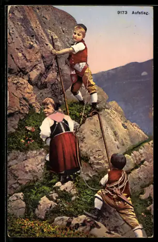AK Kinder beim Aufstieg