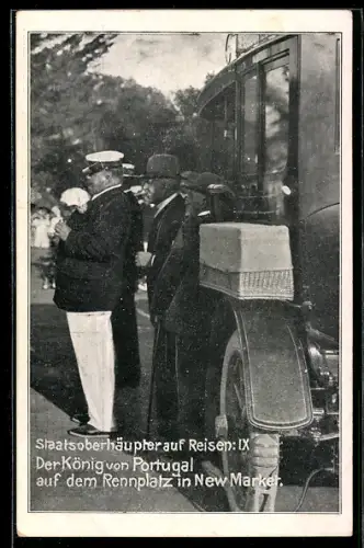 AK New Marker, König von Portugal auf dem Rennplatz