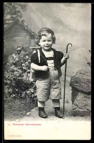 AK Schweizer Sennerknabe in Tracht