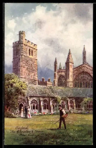Künstler-AK Raphael Tuck & Sons Nr. 7644: Oxford, The Tower, New College