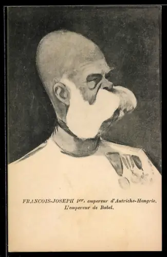 Künstler-AK Kaiser Franz Josef I. von Österreich in Uniform mit Orden