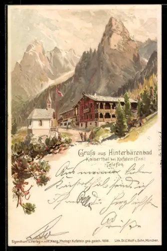 AK Hinterbärenbad, Hinterbärenbadhütte im Kaisertal