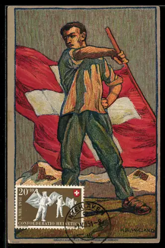 AK Schweizer Bundesfeier 1912, für das Rote Kreuz