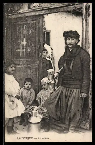 AK Salonique, Le laitier, griechischer Milchmann