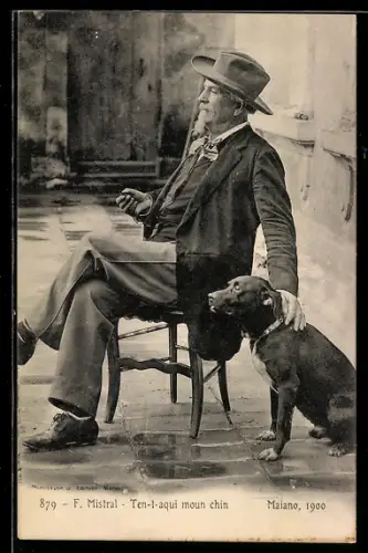 AK Frederic Mistral mit seinem Hund