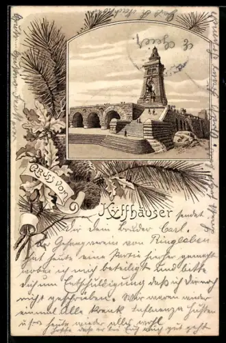 Lithographie Kyffhäuser, Kyffhäuserdenkmal