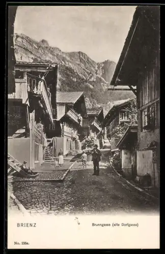 AK Brienz, Brunngasse, alte Dorfgasse