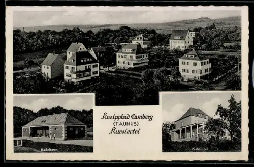 AK Camberg /Taunus, Kurviertel, Badehaus, Parkhotel