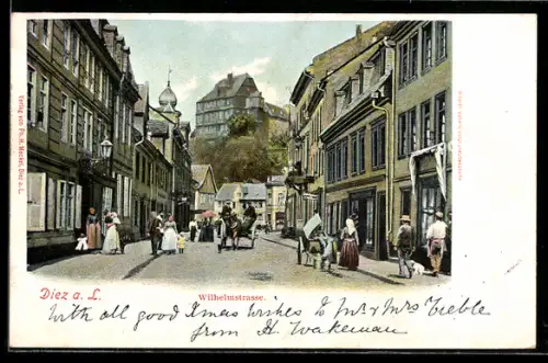 AK Diez a. L., Blick in die Wilhelmstrasse