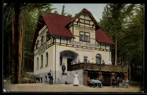 AK Ehrenfriedersdorf, Restaurant zur Jagdschänke, Aussenansicht, B es. Max Vogel