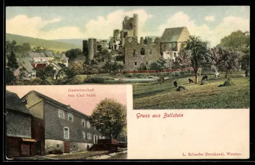 AK Beilstein, Totalansicht, Gasthaus