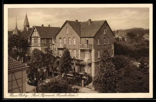 AK Bad Pyrmont, Hotel Haus Habig in der Humboldtstrasse 1