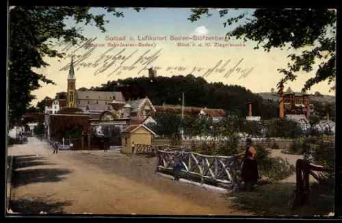AK Soden-Stolzenberg, Eingangstor zu Carl Anselm Garnfabrik