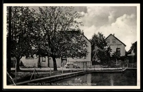AK Ebersgöns /Kreis Wetzlar, Gasthaus zum Löwen von Karl Seip