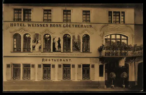 AK Bingen / Rhein, Hotel-Restaurant Weisses Ross Goethehaus