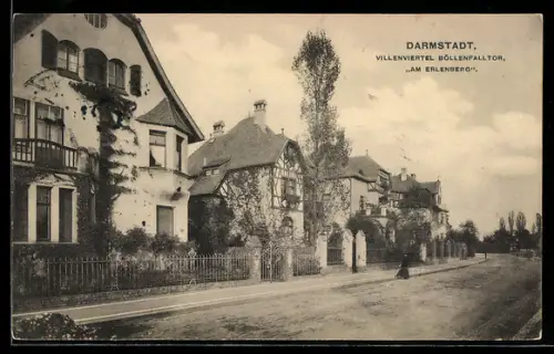 AK Darmstadt, Villenviertel Böllenfalltor, Am Erlenberg