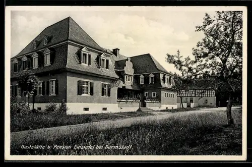 AK Einsiedel bei Darmstadt, Gaststätte und Pension Einsiedel am Messler Wildpark, Bes. M. Schnellbacher