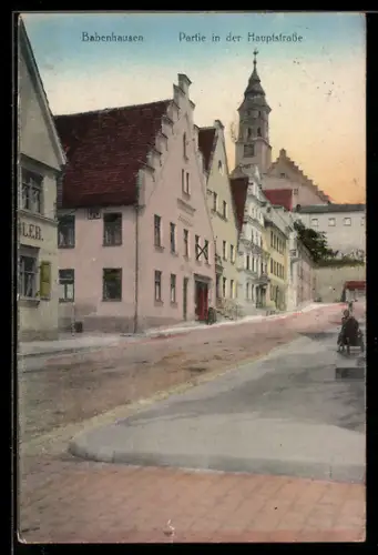 AK Babenhausen, Partie an der Hauptstrasse