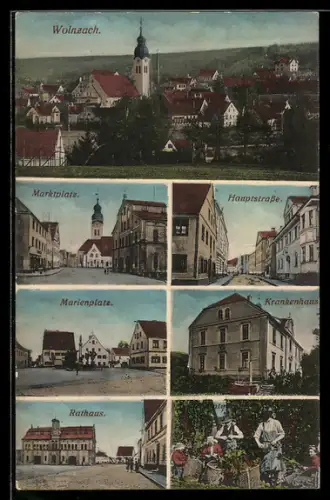 AK Wolnzach, Krankenhaus, Hauptstrasse, Rathaus, Marienplatz