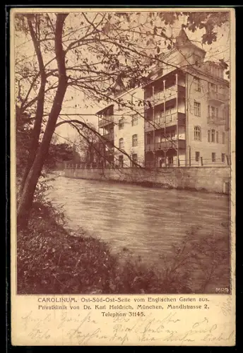 AK München, Carolinum, Privatklinik Dr. Karl Heldrich, Mandlstrasse 2