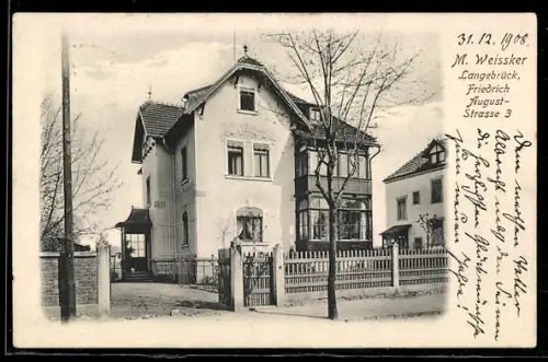 AK Langebrück, Villa M. Weissker, Friedrich August-Strasse 3