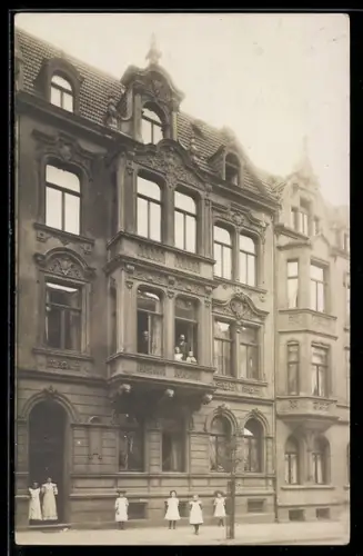 Foto-AK Dortmund, Haus Ernst & Ella Wendland 1908, Hagenstrasse 39