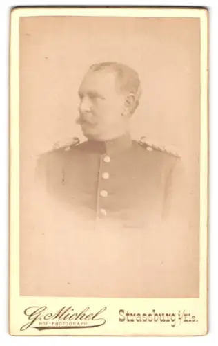 Fotografie G. Michel, Strassburg i. Els., Steingasse 5, Major im Uniformrock