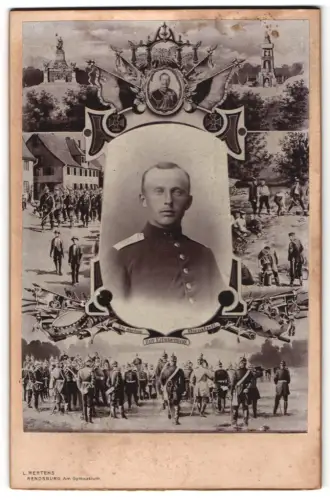 Fotografie Ludwig Mertens, Rendsburg, Am Gymnasium, Soldat vom Regiment Nr. 85 in Uniform