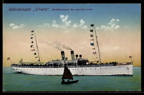 AK Passagierschiff Silvana im Seebäderdienst der Amerika-Linie