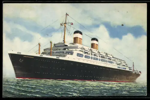 AK Passagierschiff S.S. Independence der American Export Lines auf See