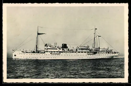 AK Passagierschiff M.N. Francesco Morosini der Reederei San Marco auf dem offenen Meer