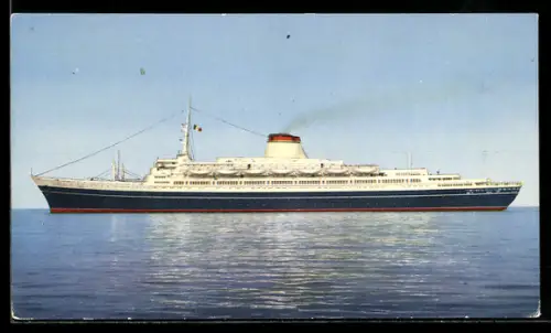 AK Passagierschiff T.N. Leonardo Da Vinci der Reederei Italia querab von Backbord