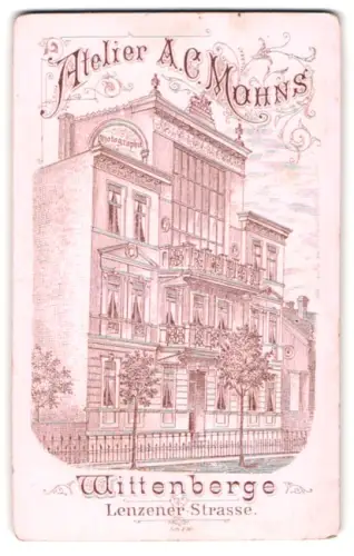 Fotografie A. C. Mohns, Wittenberge, Lenzenerstrasse, Fassadenansicht des Ateliers
