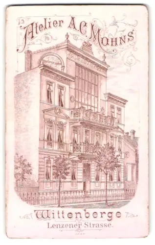 Fotografie A. C. Mohns, Wittenberge, Lenzenerstrasse, Frontansicht des Ateliergebäudes