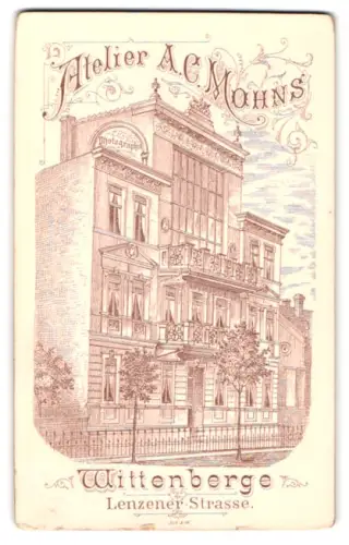 Fotografie A. C. Mohns, Wittenberge, Lenzenerstrasse, Fassade des Ateliergebäudes