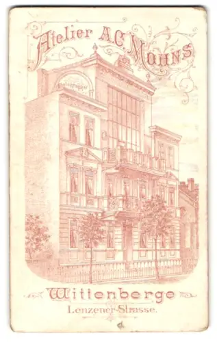 Fotografie A. C. Mohns, Wittenberge, Lenzenerstrasse, Ansicht des Ateliers von der Strasse aus