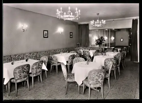 AK Donauwörth, Café Hummel, Innenansicht