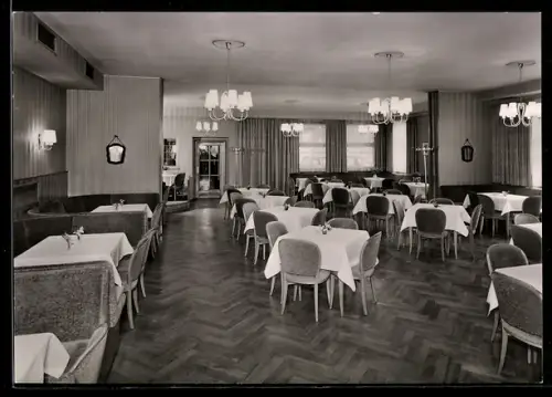 AK Donauwörth, Café Hummel, Bahnhofstrasse, Innenansicht