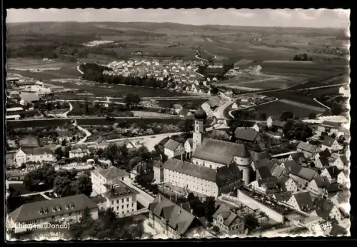 AK Ehingen /Donau, Ortsansicht mit Kirche und Kloster aus der Vogelschau