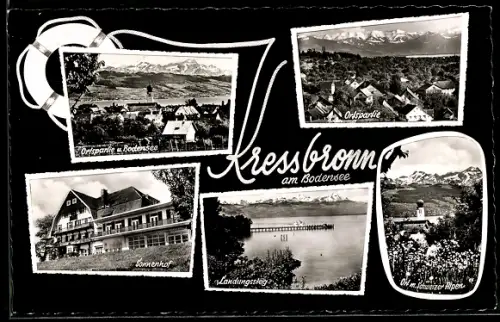 AK Kressbronn am Bodensee, Ortspartie, Sonnenhof, Landungssteg