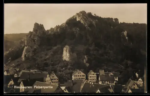 AK Blaubeuren, Felsenpartie, Teilansicht