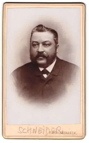 Fotografie F. Schlossareck, Wien, Blindengasse 22, Portrait des Herrn Schneider